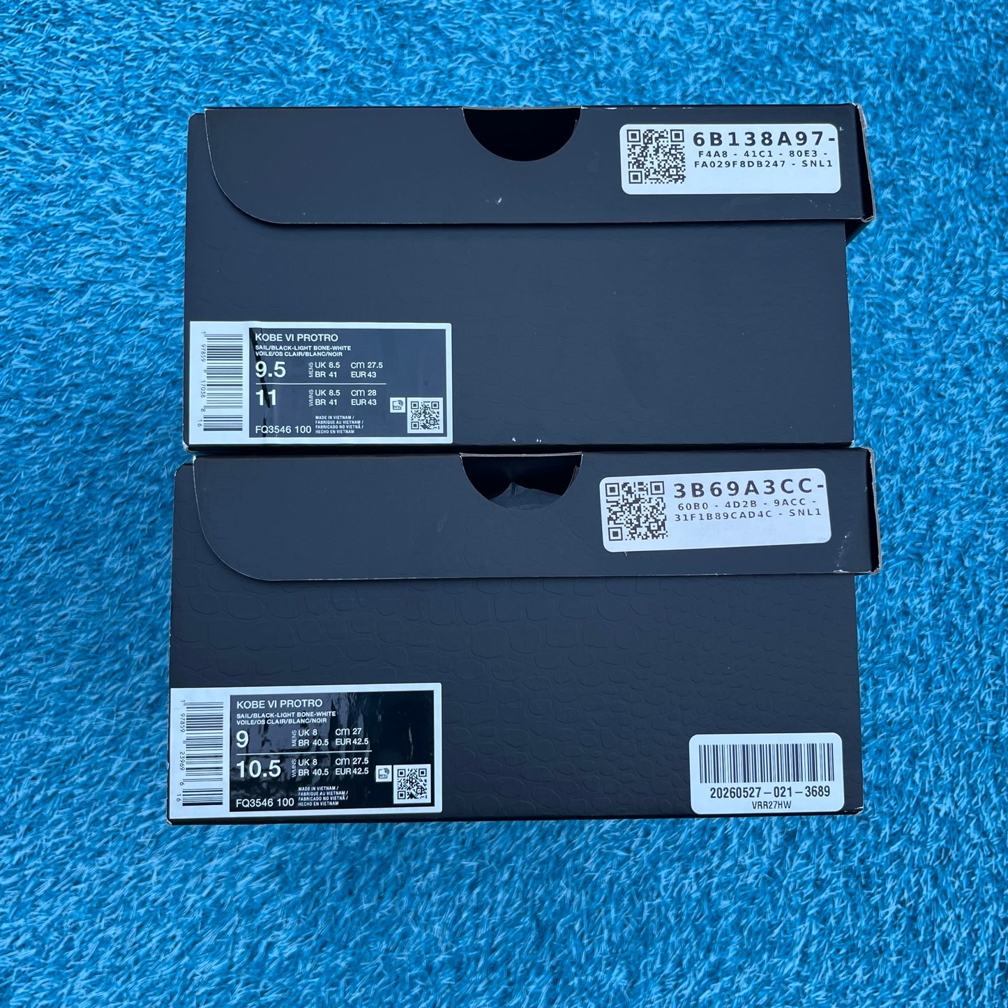 Size 9 and 9.5 - Nike Kobe 6 Protro "Sail"