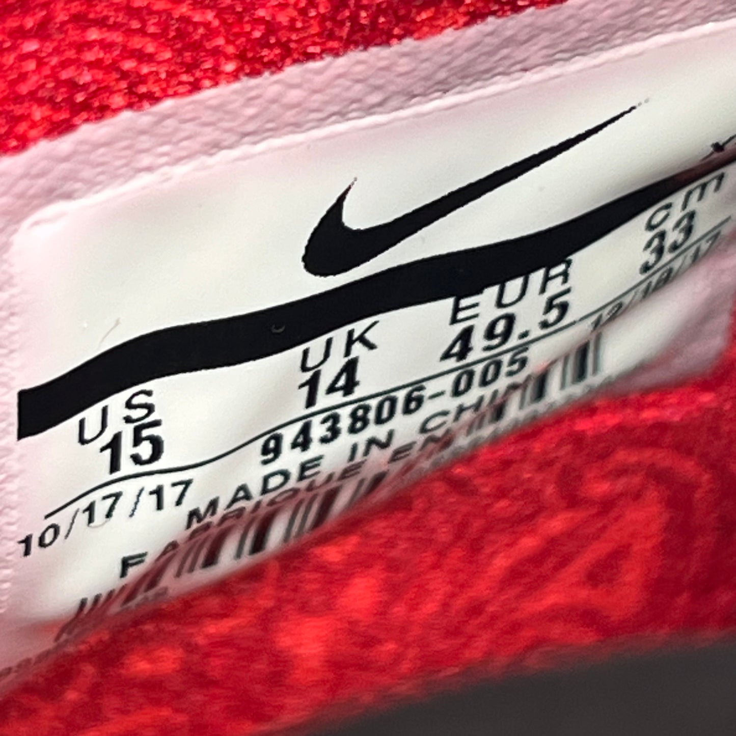 Size 15 - Nike Kyrie 4 "Bred"