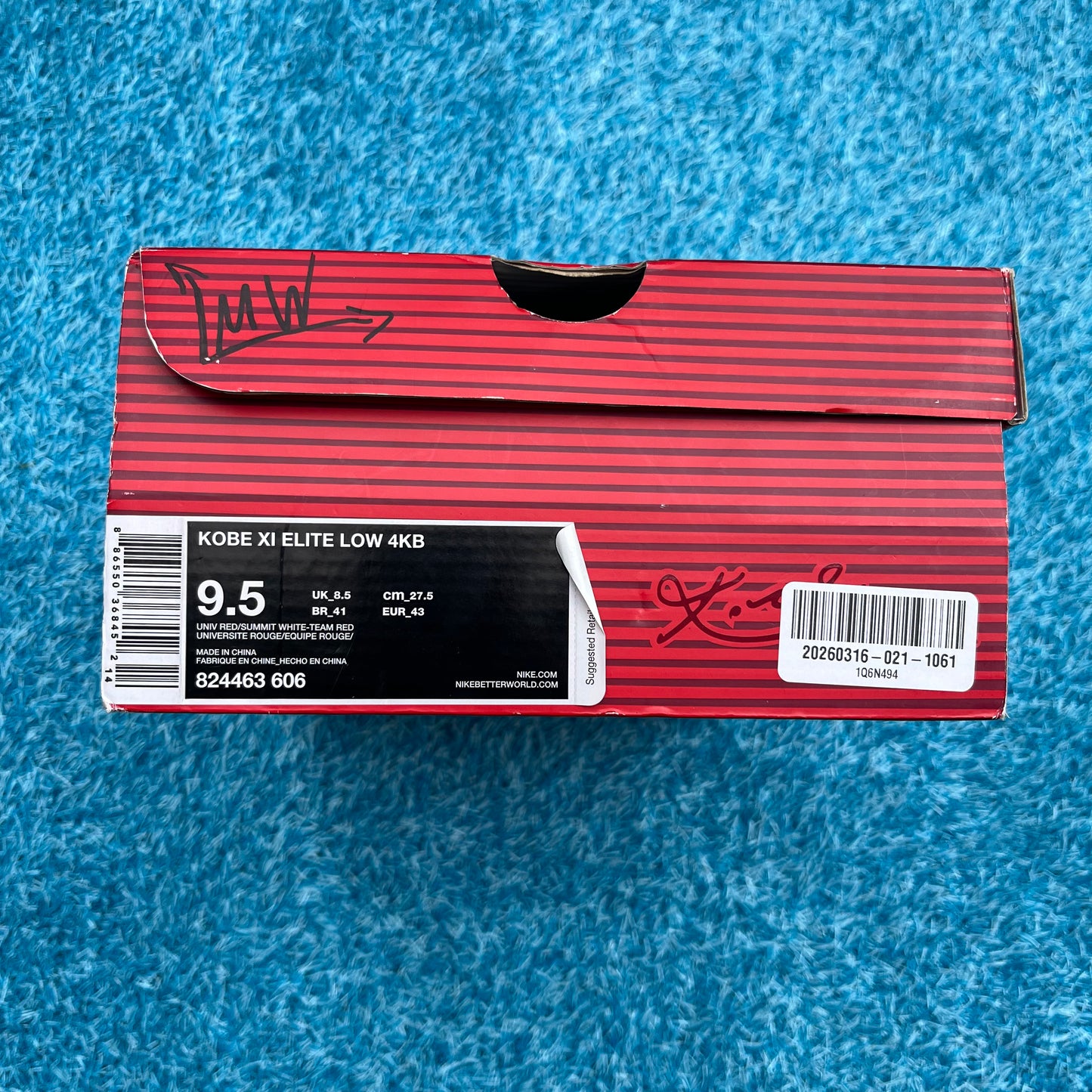 Size 9.5 - Nike Kobe 11 Elite Low "Red Horse"