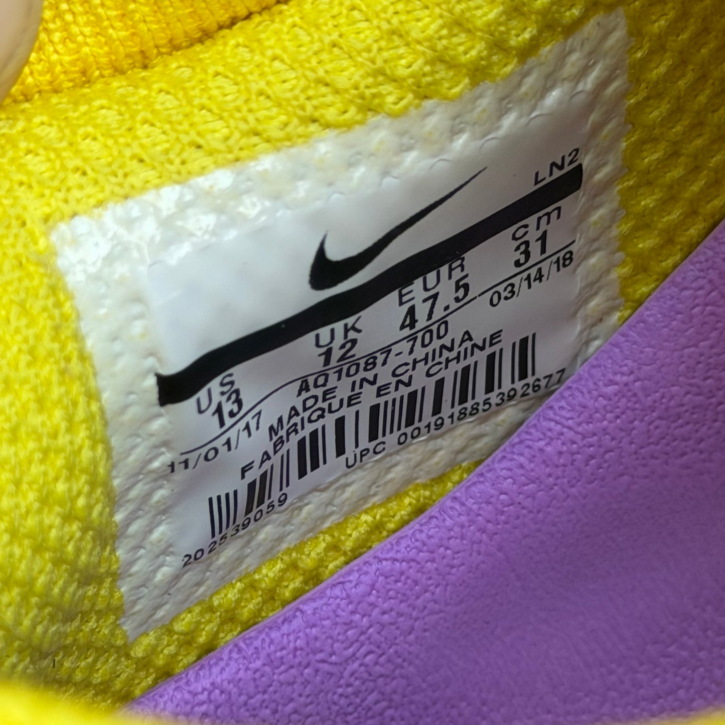 Size 13 - Nike Kobe AD NXT 360 "Lakers"