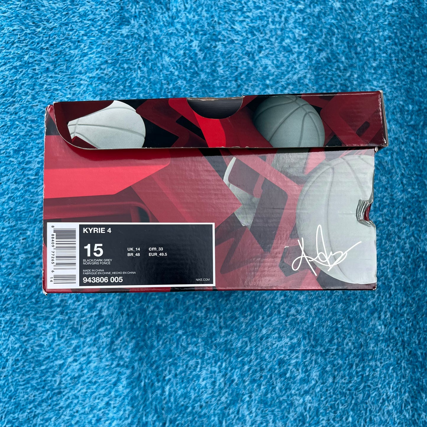 Size 15 - Nike Kyrie 4 "Bred"
