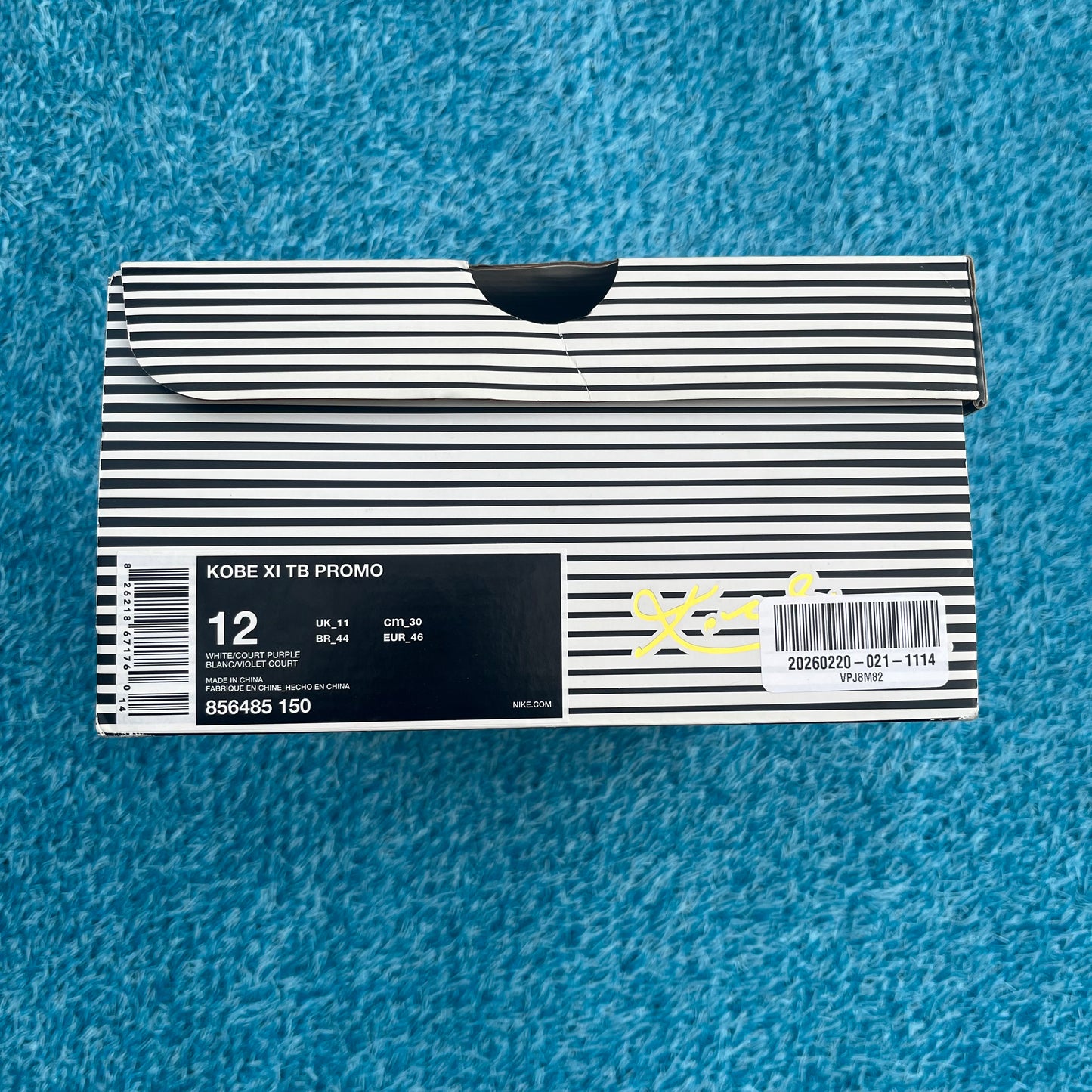 Size 12 - Nike Kobe 11 TB Low "White/Purple"