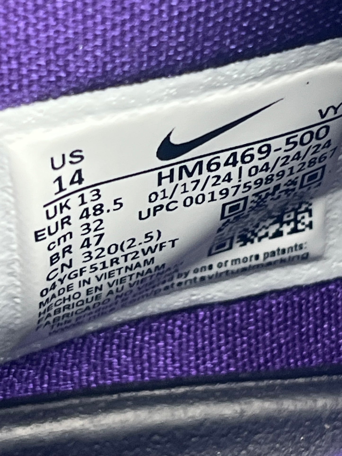 Size 12.5 and 14 - Nike Kobe 8 Protro TB "Court Purple"